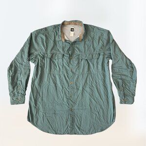 Rare The North Face Camp Shirt vtg 90s Hiking Long Sleeve nylon men's Size XL